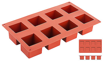 Süteményforma kocka, szilikon, 8 nyílás, 5x5x5 cm | CONTACTO 6644/050