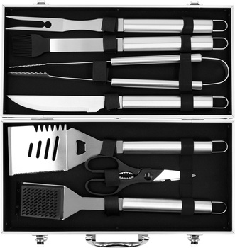 Grillező készlet bőröndben, 7 részes | YATO YG-20111