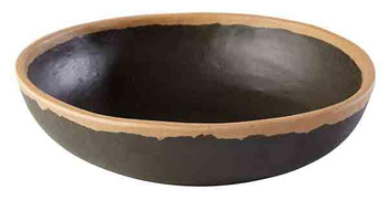 Tál CROCKER, melamin, fekete - barna, 16.5x4 cm, 500 ml | APS 84574
