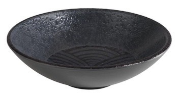 Tál DARK WAVE, melamin, fekete, 17.5x5 cm, 500 ml | APS 84910