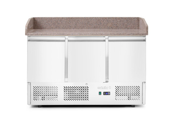 3 ajtós pizzasütő hűtőasztal feltéttel, 570 l, 6 GN 1/4, 140x70x110 cm | ARKTIC 232033