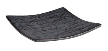 Tálca DARK WAVE, melaminból, fekete, 14x14x2 cm | APS 84904