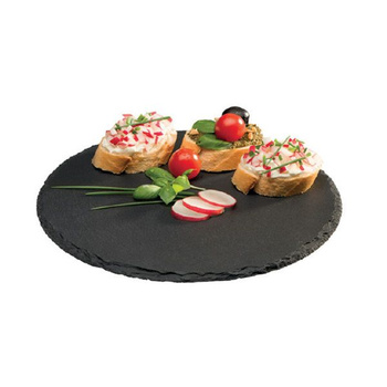 Tálalólap palaanyagból, kerek SLATE, Ø 33 cm | APS 998