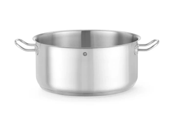 Rozsdamentes acél alacsony fazék Kitchen Line, űrtartalom 11,9 l, közepes 32 cm, magasság 15 cm | HENDI 837689