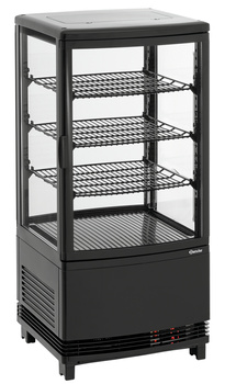 Hűtött vitrin Mini 75L2T fekete | BARTSCHER 700387
