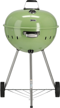 Széngrill, kerek, átmérő 54 cm, zöld | YATO YG-20303