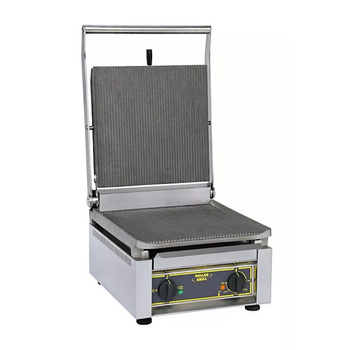 Kontaktgrill Panini XL, bordázott sütőlapok, 36x36 cm, 3.6 kW, 230 V | ROLLER GRILL PANINI XL