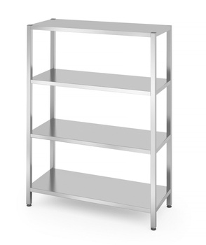 Rozsdamentes csavarozott raktári állvány 4 polcos 120x50 cm | HENDI 812549