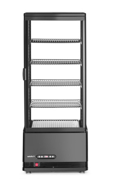 Hűtött vitrín 98 l, fekete, LED, 2-6°C | HENDI 233269