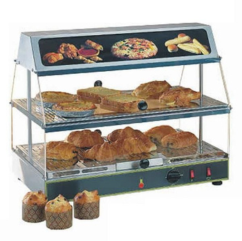 Átmenő melegen tartó vitrin párásítással, 2 GN 1/1 | ROLLER GRILL WDL 200