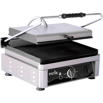 Kontaktgrill egyszeres, bordázott lapok, 36x27 cm, 2.5 kW | POTIS PK2600