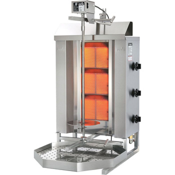Gyros (kebab) gázüzemű Potis GD-3, 3 fűtőzóna, legfeljebb 40 kg, cseppfolyósított gáz LPG | POTIS PG1302