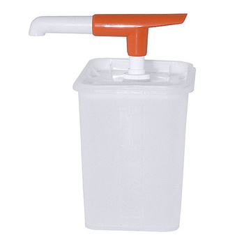 Adagolós szószdiszpenzer pumpával, 5 l, fehér | CONTACTO 1320/530