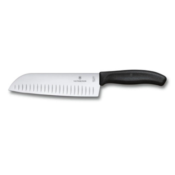 Santoku kés Swiss Classic fekete, pengehossz 17 cm | VICTORINOX 6.8523.17B