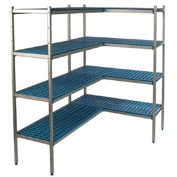 Sarokpolc 4 polcos mélység 40 cm 1PD-44+4P-94+8UM | ALUSHELF 40319
