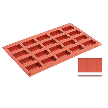 Szilikon sütőforma Kockák, 20 mélyedés 4,9x2,6 cm méretben | CONTACTO 6647/049