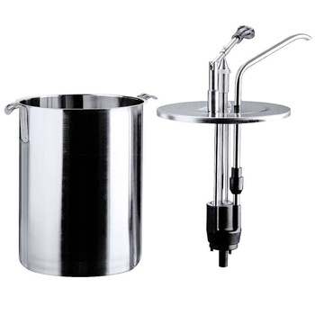 Adagoló pumpával rozsdamentes acélból, 6 l, ezüst | CONTACTO 3050/006