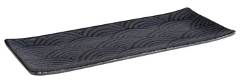 Tálca DARK WAVE, melaminból, fekete, 29x12x1.5 cm | APS 84906