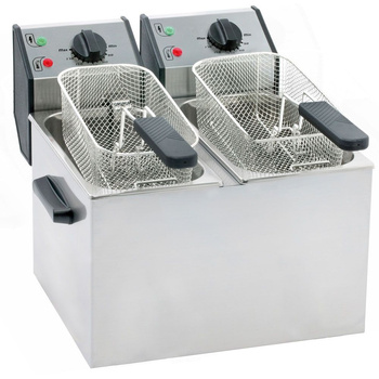 Elektromos olajsütő 2 medencés, 2x5 l, 2x3.2 kW | ROLLER GRILL FD50D