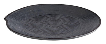 Lapos tányér DARK WAVE melaminból, fekete, 22 cm | APS 84908