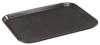 Pincértálca, ovális, GRIPZONE, GFK-kompozitból, fekete, 46x26x2 cm | APS 508