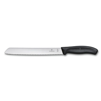 Kenyérvágó kés Swiss Classic fekete, pengehossz 21 cm | VICTORINOX 6.8633.21B