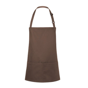Rövid kötény Basic 75 x 60 cm zsebbel és csattal világosbarna | KARLOWSKY BLS 6-28-Stck