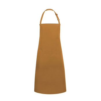Konyhai kötény Basic 75 x 90 cm zsebbel és csattal mustársárga | KARLOWSKY BLS 5-87-Stck