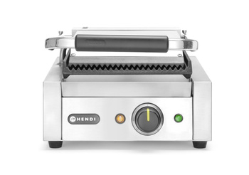 Kontaktgrill egyszeres, bordázott lapok 22x23 cm, 1.8 kW | HENDI 263501