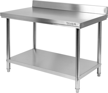 Rozsdamentes munkaasztal polccal 80x60x85 cm | YATO YG-09020