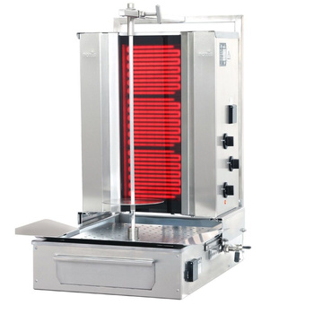 Gyros (kebab) elektromos 40 kg-ig, 3 fűtőzóna, 5,7 kW | POTIS F CE3