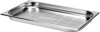 GN 1/1 tárolóedény, 4 cm mély, perforált rozsdamentes acélból | YATO YG-00341