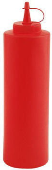 Adagoló hideg szószokhoz kupakkal, piros, 650 ml | APS 93156