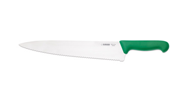 Séfkés hullámos éllel - 31 cm, zöld | GIESSER MESSER 8455 w 31 gr