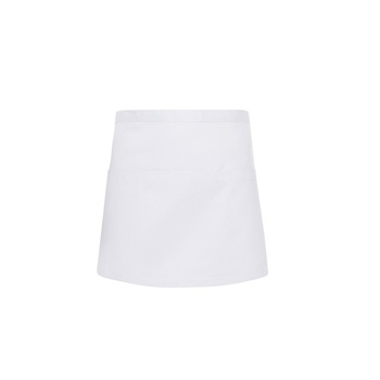 Kötény Basic 60 x 35 cm, zsebekkel fehér | KARLOWSKY BVS 3-3-Stck