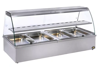 Átadó melegen tartó vitrin párásítással, 4 GN 1/1 | ROLLER GRILL BMV 40 I