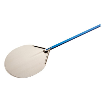 Pizzalapát kerek, eloxált alumíniumból, nyél hossza 120 cm | GI.METAL A-32/120