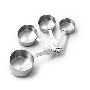 Rozsdamentes acél mérőkanál készlet, mérőpohár 60/80/125/250 ml | FORGAST FG11045