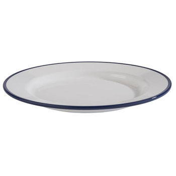 Tányér ENAMEL LOOK, melaminból, fehér-kék, 20,5 cm | APS 84950