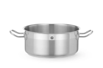 Alacsony rozsdamentes acél fazék Profi Line, 4,7 l, átmérő 24 cm, magasság 10,5 cm | HENDI 830161