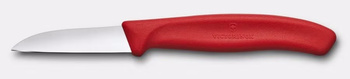Zöldség- és gyümölcskés Swiss Classic, sima élű penge 6 cm, piros | VICTORINOX 6.7301