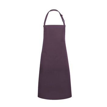 Konyhai kötény Basic 75 x 90 cm zsebbel és csattal padlizsán | KARLOWSKY BLS 5-39-Stck