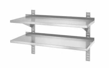 Dupla függőpolc 2 konzollal, 100x40x60 cm | HENDI 816592