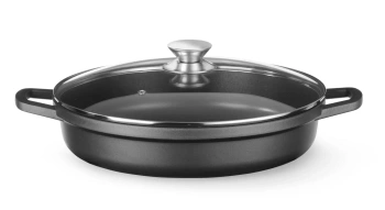 Tapadásmentes bevonatú lábas, 4,3 l, fekete, 42,5x33,2x(M)7 cm | HENDI 611012