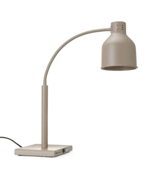 Ételek melegen tartására szolgáló lámpa, hajlítható, bézs, 220-240V/250 W, 26,8x20,3x66 cm | HENDI 273739