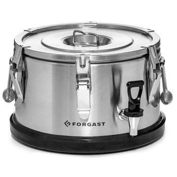 Acél termosz 10 l csappal | FORGAST FG05910