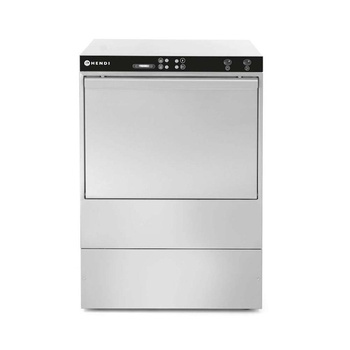 Ipari mosogatógép mosogatószer-adagolóval, 50x50-es kosár, 6,6 kW, 400 V | HENDI 233030