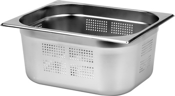 GN 1/2 perforált rozsdamentes acél edény, mélység 15 cm | YATO YG-00357