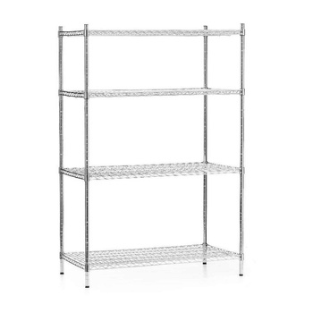 Állvány krómozott acélból, 4 polc, 106x61x180 cm összecsukható | FORGAST FG15137