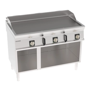 Elektromos grilllap, sima, nyitott állványon, 120 cm, 400V Tecno74 | TECNOINOX 716206